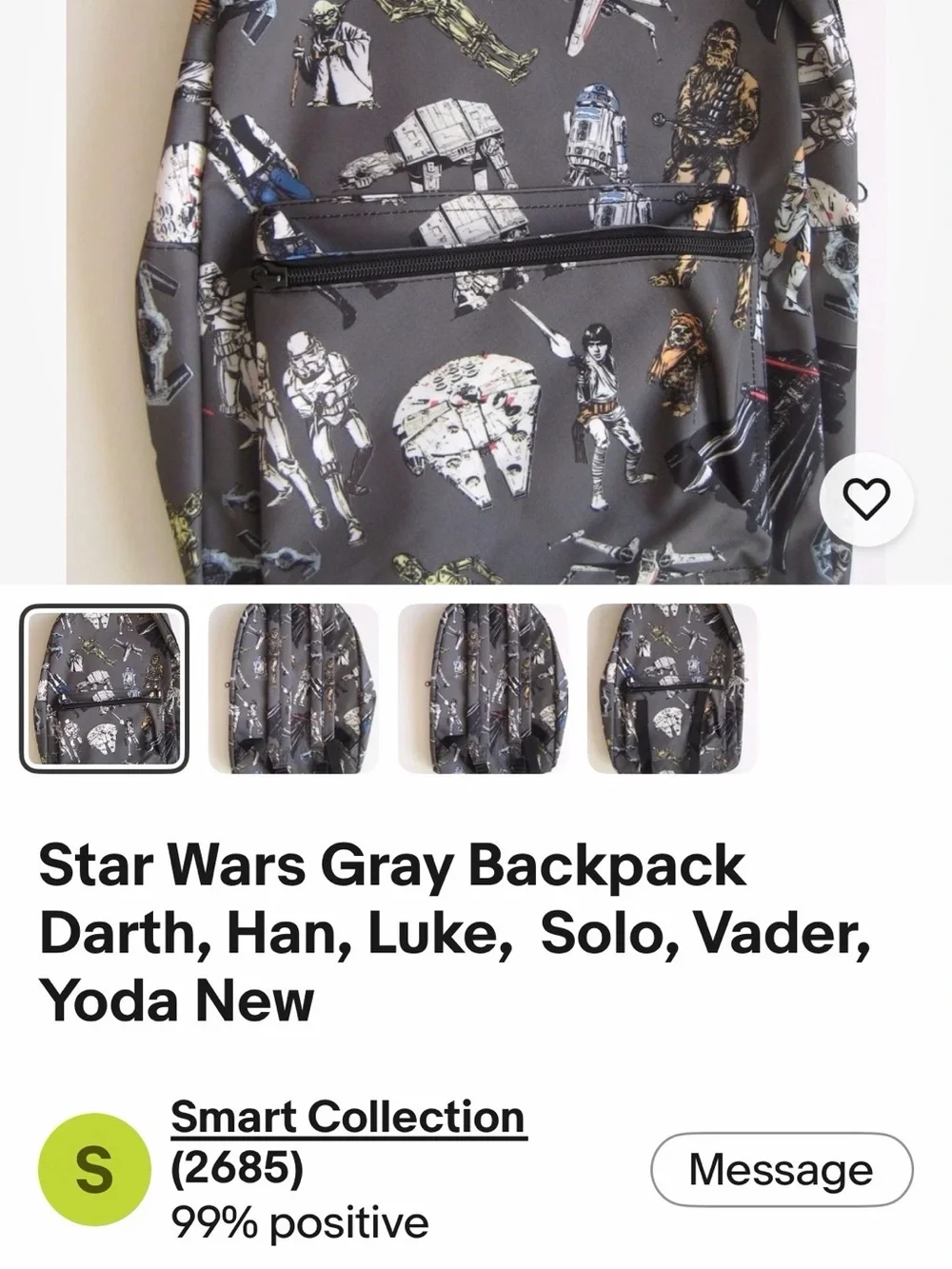 Bioworld gray backpack